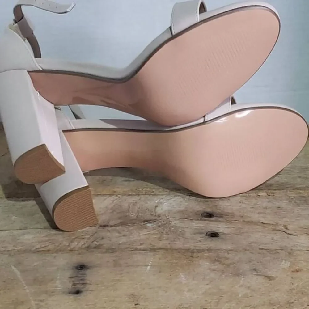 IDIFU chunky open‎ toe heels heeled sandal special occasion dance wedding